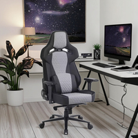 Chaise de jeu ergonomique réglable de haute qualité en cuir PU avec base en fer et fonction pivotante pour adultes, design moderne JR RACING
