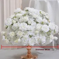 Handgefertigte Seiden-Hortensien-Rosen-Kugel Künstliche Blumenarrangements Modern Elegant Umweltfreundlich für Abschluss Muttertag Weihnachten