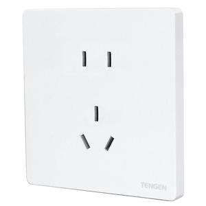 เต้ารับติดผนังเท็นเก้น 86 แบบ 5 รู ปลั๊ก CN ติดตั้งแบบซ่อน สีขาว ใช้ในบ้าน/สำนักงาน - Product Image 1
