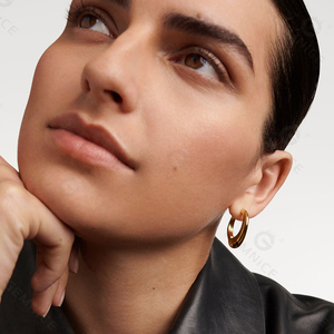 Aros Gruesos de Plata de Ley 925 con Forma de Cúpula de Gemnel, Aros de Plata de Ley para Mujer, Joyería de Diseño - Product Image 4