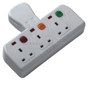 Colshine 10A 250V UK stile 3 vie di estensione elettrica Multisocket con interruttore isolato e luce - Product Image 2