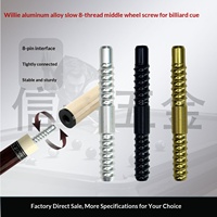 Outil de réparation de queue de billard Willie FURY - Joint à vis à huit dents en acier inoxydable et alliage d'aluminium léger pour