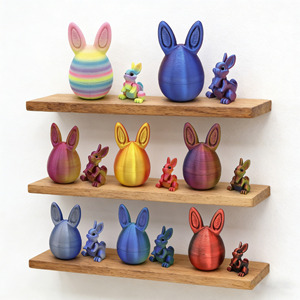 Easrer <b>Egg</b> Capsule Colorful Rabbit 3D Printed Suit Decompression Fidget <b>Toy</b> Safe PLA Material High Quality Stress-Reducing <b>Toy</b> - Product Image 4