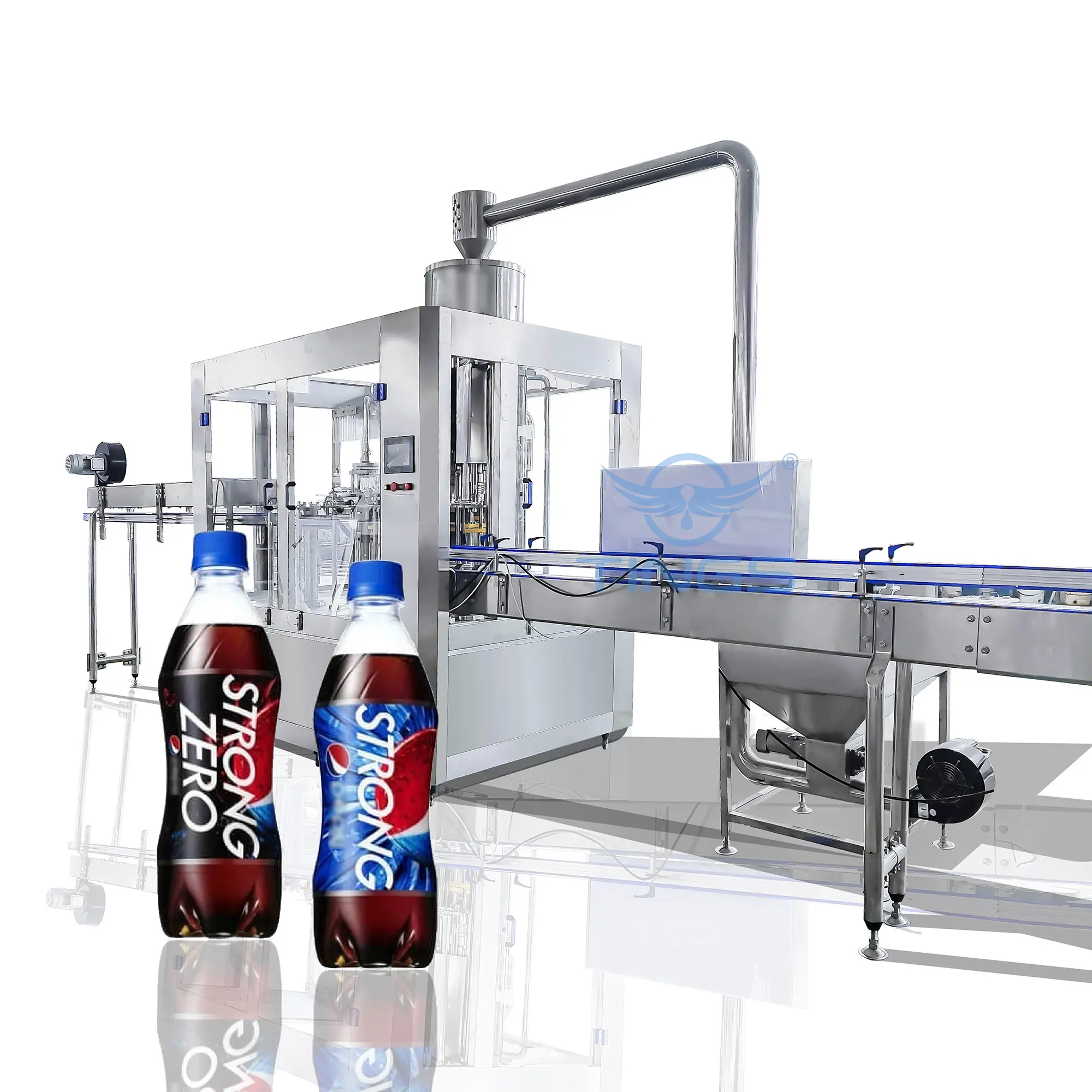 Carbonated Drink 2000bph Small New Factory Filling Machine Co2 Mixer Soda Carbonated Soft Drink Bottling Production Line