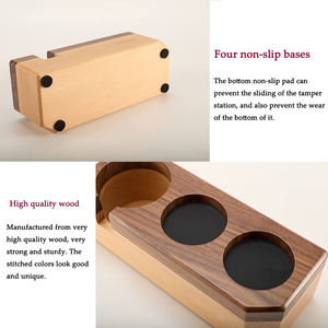 Station <span class=keywords><strong>de</strong></span> bourrage expresso en bois, accessoires <span class=keywords><strong>de</strong></span> tapis <span class=keywords><strong>de</strong></span> Base pour Barista outil maison <span class=keywords><strong>cuisine</strong></span> comptoirs Bar boutique <span class=keywords><strong>plan</strong></span> <span class=keywords><strong>de</strong></span> <span class=keywords><strong>travail</strong></span> trois trous - Product Image 4