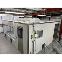 Cabine de travail modulaire en acrylique avec cadre en aluminium ISO 5-8 avec système de ventilation HEPA pour la fabrication en laboratoire