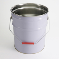 Bidon d'huile en tôle de 20 L personnalisé |   Seau rond de 5 gallons étanche et recyclable pour le stockage de lubrifiants, produits chimiques et peintures