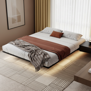 Lit suspendu Flying Wing, design moderne, taille complète, cadre en bois massif, chambre principale, écologique, durable - Product Image 5