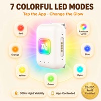 Pelacak GPS Hewan Peliharaan Mini 4G dengan Lampu LED Berwarna Mendukung Pemantauan Kesehatan & Aktivitas Hewan Peliharaan dengan Ketahanan Air Tingkat IP67 untuk Anjing Kucing