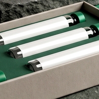 Boîte rigide personnalisée carrée avec couvercle et base blanches pour 5 flacons de peptides, en carton gris, avec éponge pour soins personnels et impression offset