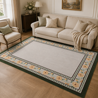 Tapis tufté à la main de qualité supérieure, style traditionnel, motif floral, à poils coupés, sur mesure, pour salon et projets hôteliers