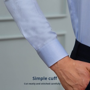 Camisa Formal Casual de Negocios para Hombre al por Mayor, 100% Algodón, Tejido Twill de Secado Rápido, Estampado Bordado, <span class=keywords><strong>Cuello</strong></span> <span class=keywords><strong>Marinero</strong></span> de Una Sola Hilera de Botones - Product Image 4