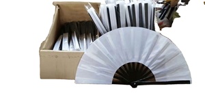 Abanicos Plegables Decorativos de Bambú con Diseño Floral de Kung Fu Chino, 33 cm, Recuerdo Promocional - Product Image 6