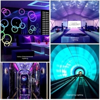 Bande lumineuse LED RGB intelligente à 360 degrés, contrôle par application, mode musique, dégradé de couleurs, pour salle de jeu, chambre, bar, décoration