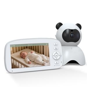 5 pouces 720p ABM501 Pan Tilt lecteur de musique Babyphone Audio bidirectionnel Vision nocturne nounou <span class=keywords><strong>Bebe</strong></span> caméra de <span class=keywords><strong>Surveillance</strong></span> vidéo bébé moniteur - Product Image 1