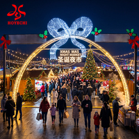 Arche lumineuse LED décorative d'extérieur pour Noël, tunnel festif, décoration de rue accrocheuse, étanche IP65, personnalisable pour usage commercial