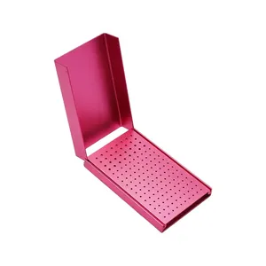 Caja de esterilización dental autoclavable de 152 orificios, organizador de aluminio FG RA para fresas de alta y baja velocidad, estuche de almacenamiento eficiente - Product Image 5
