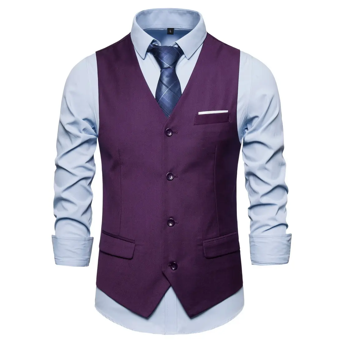 Dynamics Fashion Classic Men Formal Casual smoking coletes preto azul terno Vest sólido Slim Colete