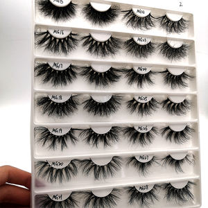 Venta al por mayor 3D Strip Faux Mink Eye Lashes Vendedores 25Mm Faux Mink Lashes y Private Label Vegan Faux Mink Eyelashes - Product Image 1