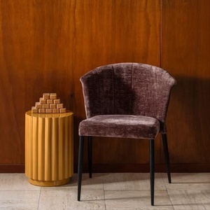 <span class=keywords><strong>Chaise</strong></span> <span class=keywords><strong>de</strong></span> salle à manger empilable en velours capitonné au design minimaliste contemporain pour la maison, le salon et l'hôtel - Product Image 6