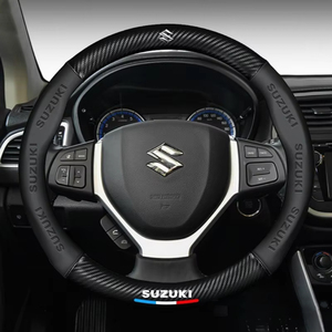 Funda de <span class=keywords><strong>Volante</strong></span> de Cuero Genuino Antideslizante, Compatible con <span class=keywords><strong>Suzuki</strong></span> Vitara/S-Cross/Ciaz/<span class=keywords><strong>Alto</strong></span>/SX4 y Liana. - Product Image 2