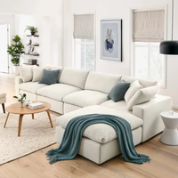 Fabricant professionnel Nouveau style de salon Canapé couleur unie, élégant et confortable en tissu pour les espaces modernes