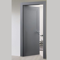Porte intérieure Seeyesdoor moderne et minimaliste en aluminium et bois, design caché, sans cadre, invisible, pour séparations de chambres et salles de bain, thermique