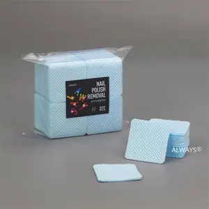 Hoja plana azul, esquina redonda, limpiador de tela no tejida, limpieza de manicura, toallitas quitaesmalte de Gel para decoración de uñas