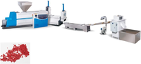 Machine de recyclage automatique de plastique à anneau d'eau en deux étapes, haute performance, pour ligne de granulation de déchets plastiques HDPE LDPE PP PC EPS