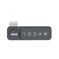 Mini bloqueo de teclado electrónico inteligente de diseño delgado, bloqueo de código Pin de 4 dígitos para armario, muebles, cajón, casillero con llave maestra