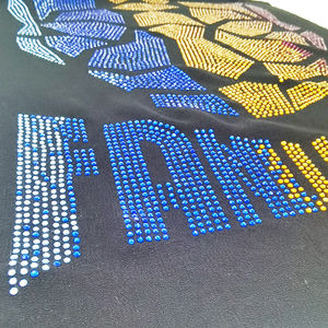 Premium Quality Custom Leopard Motif Iron-on <strong>Hot</strong> Fix Rhinestones Transfer Strong Glue Hotfix for <strong>T</strong>-<strong>shirts</strong> Hotfix Strass Motif - Product Image 3