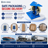 Galet de guidage métallique industriel ZH-ENG avec couvercle de protection et roues à ressort réglables pour système de rail de guidage de cabine d'ascenseur