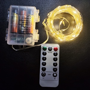 Guirnalda de Luces LED de 5 Metros, Color Blanco Cálido, Decoración para el Hogar, Navidad, Bodas, Luces de Cobre, Funciona con Pilas, Luces de Hadas Flexibles - Product Image 1