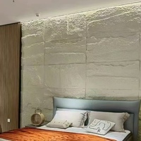 Panneau mural en gypse PU, panneau en pierre 3D, matériau de décoration murale en pierre pour les murs extérieurs, matériaux décoratifs flexibles pour les murs