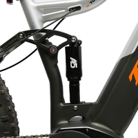Vélo de montagne électrique à suspension intégrale de 26 pouces, moteur arrière 48V 500W, 10 vitesses, pneus larges de 4,5 pouces, frein à disque hydraulique, E-MTB