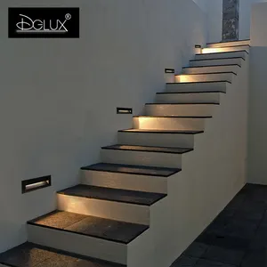 DGLUX Led Stair Light Sensor Wall Lamp Ac110v 220v Embedded Footlight Corridor Footlight Motion Sensing Wall Light