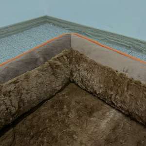 سرير حيوانات أليفة كبير قطيفة على الطراز الحديث سرير كلب قابل للغسل عصري بأحجام مختلفة - Product Image 4