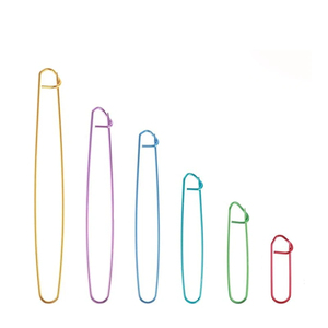 Lot de 1 épingles de sûreté colorées en aluminium pour le crochet et le tricot, marqueurs de mailles verrouillables - Product Image 1