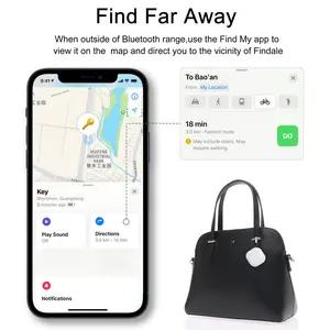 Waktu siaga panjang tak terbatas Mini Smart GPS Locator bagasi koper sepeda pelacak GPS untuk anak-anak Air Tag bagasi pelacakan d