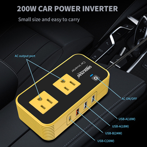 Xe biến tần 12V để Ba đầu ra sửa đổi Sine Wave 200W Ô tô chuyển đổi điện - Product Image 2