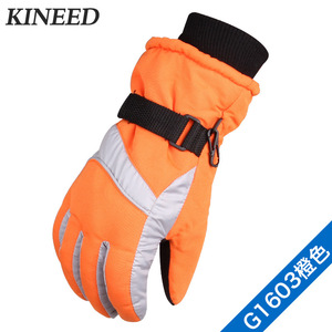 Guantes de esquí para niños, cálidos para invierno, con forro polar grueso, impermeables, para exteriores, modelo juvenil de 5 a 10 años - Product Image 5