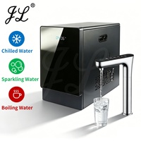 Système de robinet 3-en-1 pour eau gazeuse, froide et bouillante sous évier, distributeur d'eau chaude instantanée et machine à soda avec robinet à écran tactile