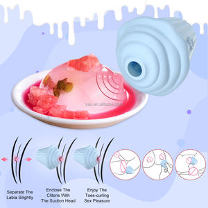 SacKnove panas dewasa 5 kecepatan silikon Vagina puting klitoris mainan seks mengisap es krim CupCake Vibrator untuk wanita pasangan - Product Image 4
