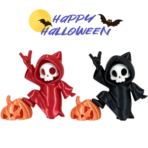 Estatua de la Parca Impresa en 3D para Halloween, Mini Figuras Decorativas con Accesorio de Calabaza, Regalo para Amigos, Familia, Oficina, Decoración de Interiores - Product Image 1