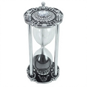 Black Sandtimer Easy Portable Table Display Hourglass Collectable And Business Gift Black <b>Sand</b> <b>Timer</b> Hourglass Reasonable Price - Product Image 1