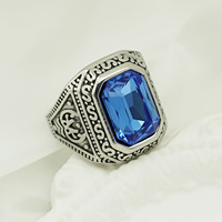 Bague pour homme RH Vintage personnalisable avec runes multicolores, en acier inoxydable plaqué or 18K PVD de haute qualité, bijoux de mode