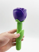 Jouet à mâcher pour chien en caoutchouc de luxe OEM, en forme d'os, pour la Saint-Valentin, avec brosse à dents intégrée, design amusant, cadeau pour petits animaux