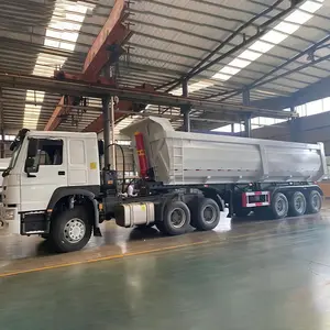 Directo de fábrica Heavy Duty U-Shape 3 4 6 Axles End Tipper Camión volquete Remolques Camiones semi basculantes para la venta a precios competitivos