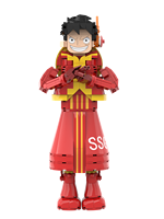 Jouet éducatif personnalisé en briques créatives, figurine de cosplay Luffy, article sur l'île, animation, performance futuriste