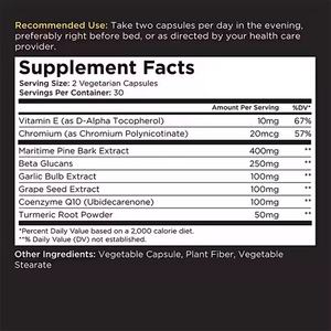 Integratore di estratto vegetale di colesterolo OEM-contiene CoQ10, promuove la salute del cuore e il supporto del colesterolo - Product Image 6